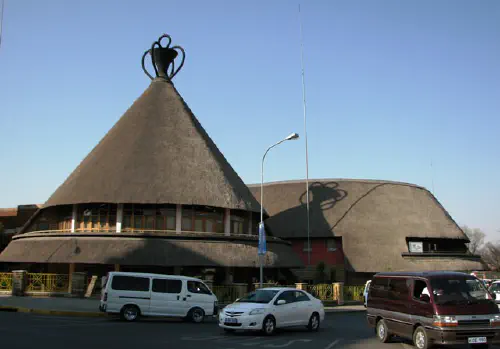 Basotho hat building in Maseru, Lesotho