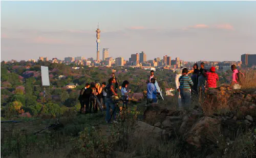 Film shoot on the Melville Koppies