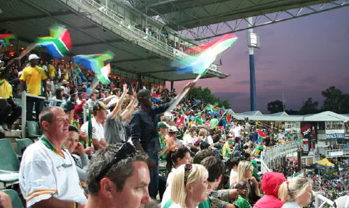 Fans at the cricket