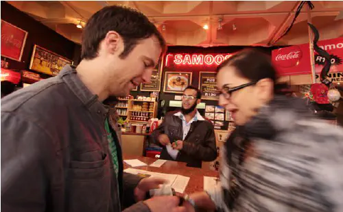 Anita and Johnson at World of Samoosas