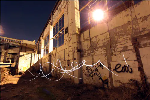 Painting with light in downtown Joburg