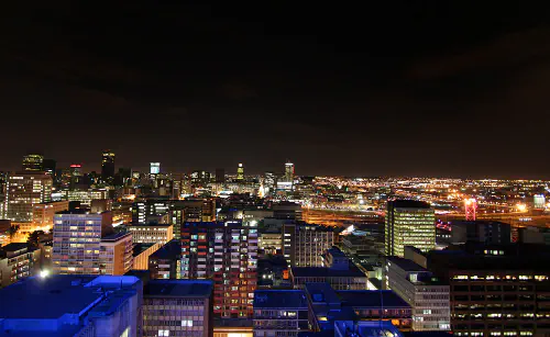 Night sky in Braamfontein
