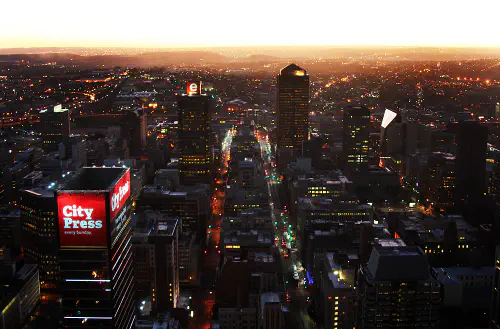 View from the Carlton Center at sunset