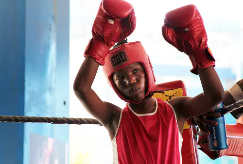 I went to a boxing match at the Hillbrow Boxing Club and had a great time taking pictures of the kids who participated.