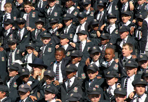 Kids at the St. Stithians Founders Day ceremony