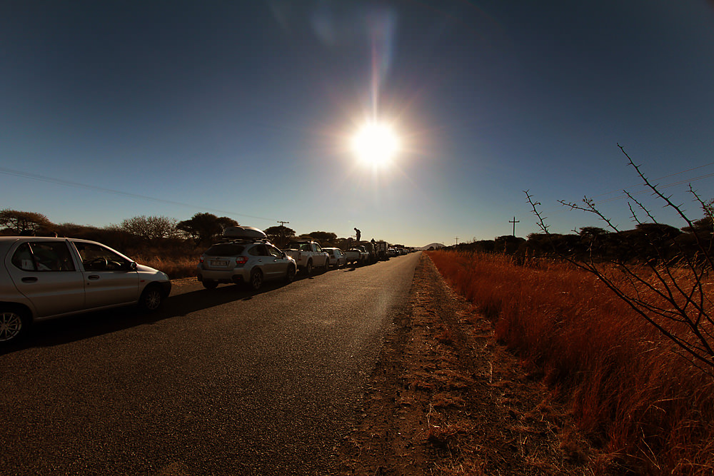 In traffic on the way to OppiKoppi