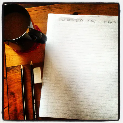 Blank notebook page