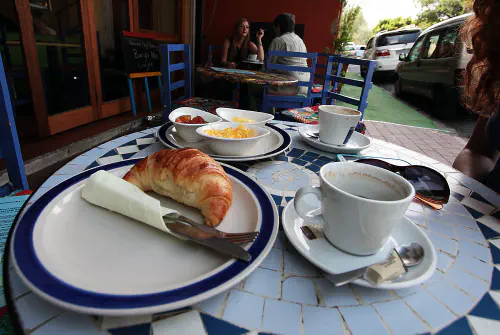 Croissant on a plate