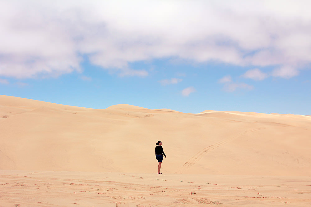 michelle on dunes