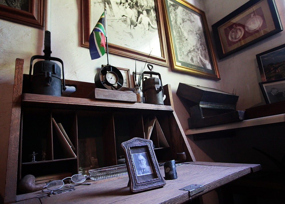 desk and portrait
