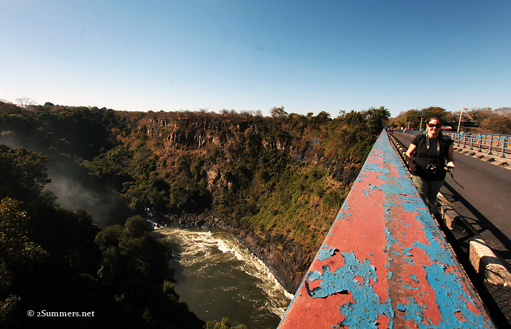crossing bridge