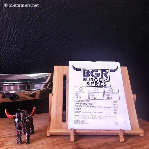 BGR menu