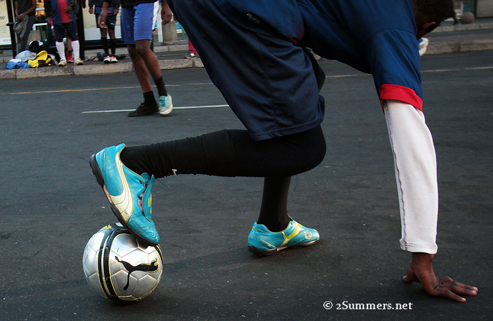 Blue shoes