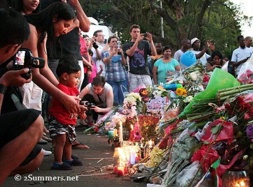 Flowers at Mandela's house