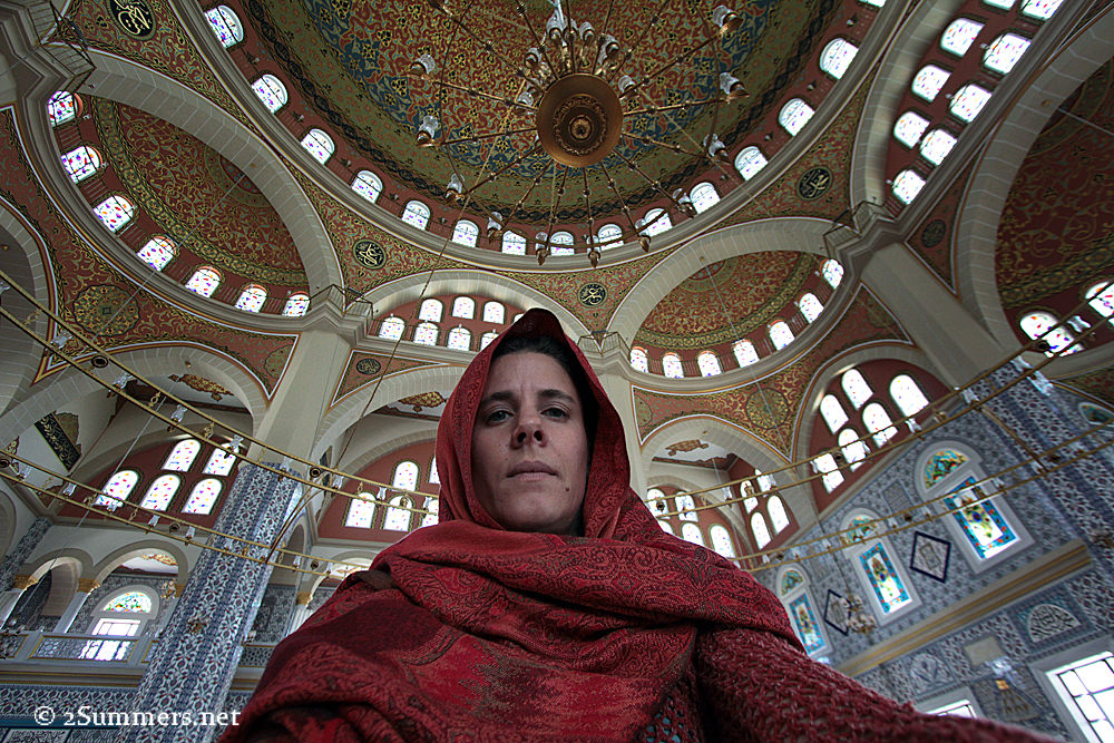 Heather in mosque