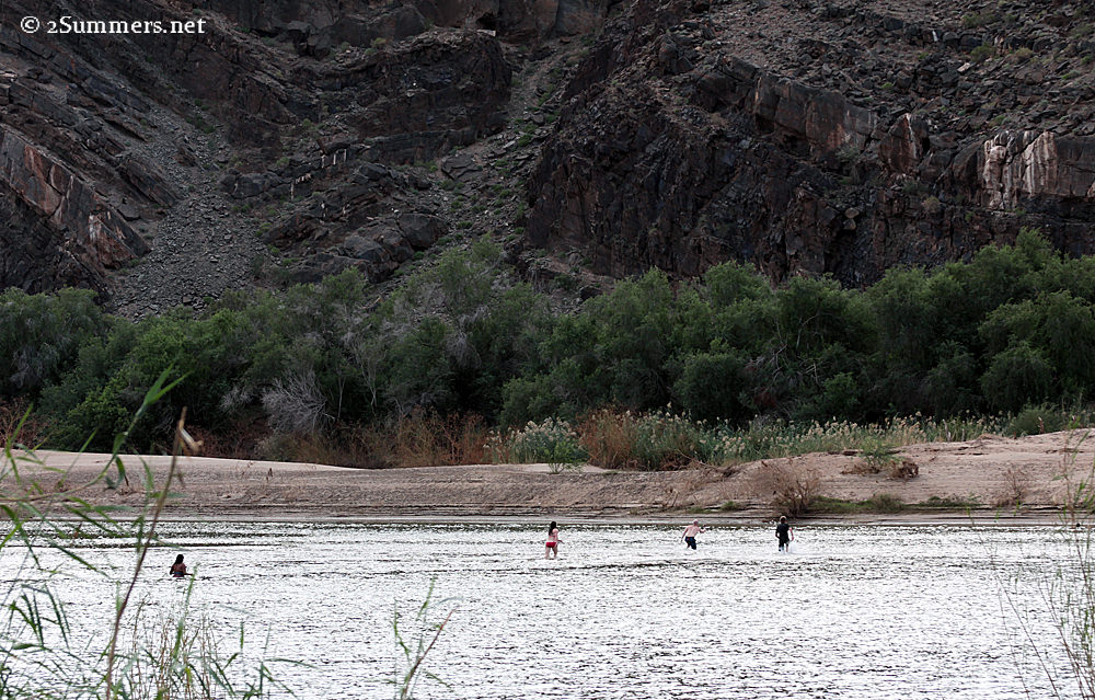 Wading to Namibia