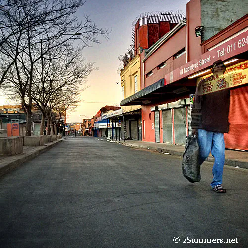 Guy walking in Jeppestown