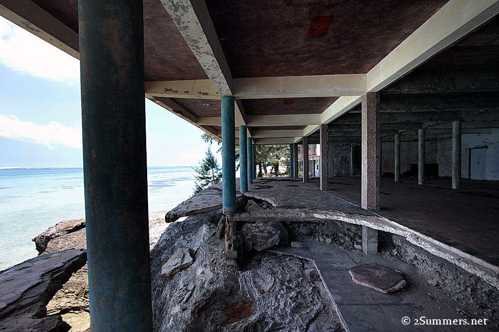 Crumbling hotel