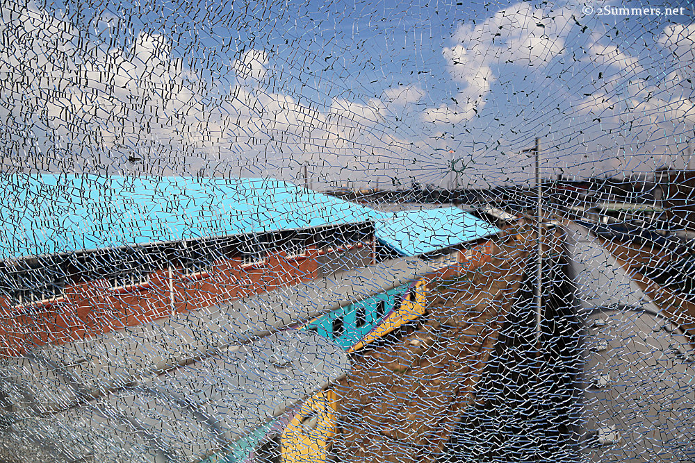 Train through glass
