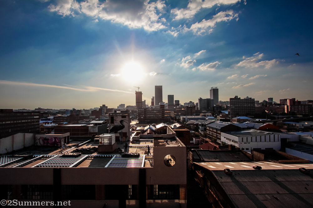 Joburg skyline from Joker in the Pack