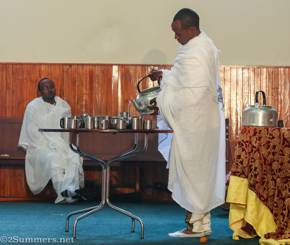Preparing communion