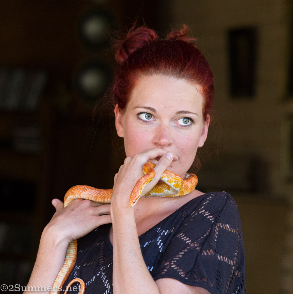 Christy and snake