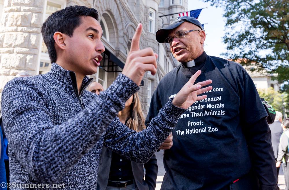 Angry anti-gay man