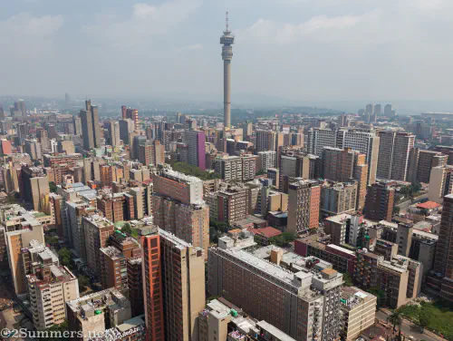 View of Joburg from the top of Ponte City