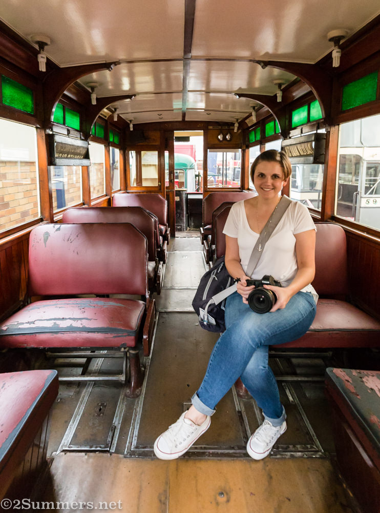 Kate in tram