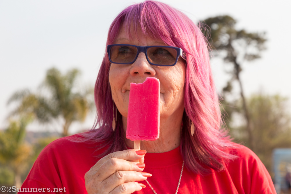 Gail with popsicle