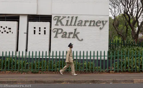 Man walking through Killarney during Johannesburg Heritage Foundation tour