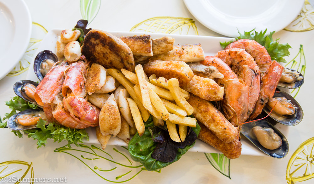Seafood platter from La Marina