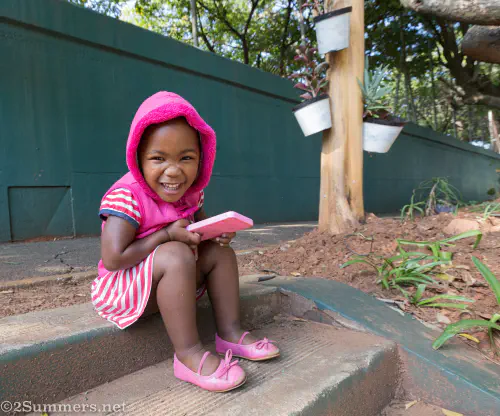 Bonolo in her Melville garden
