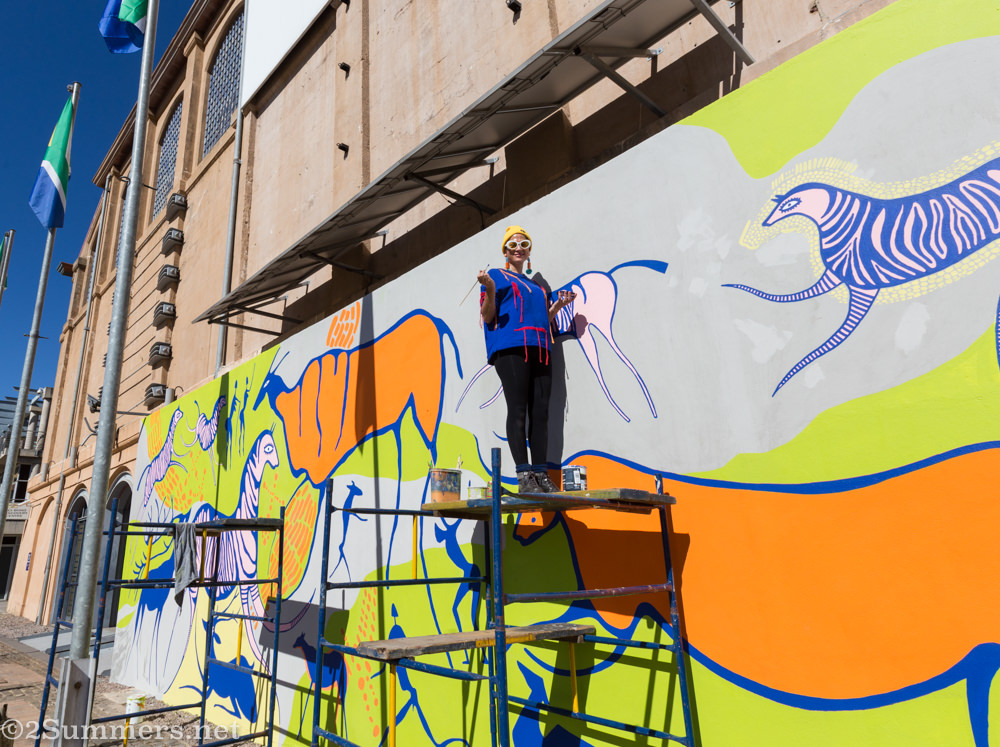 Celeste and mural