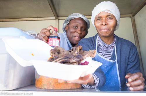 Johanna and Sunday in their food truck