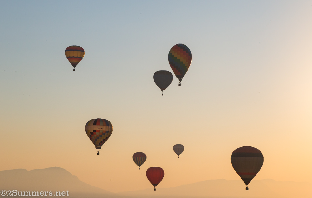 Balloons in the air