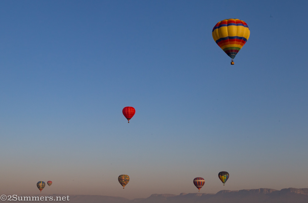 Balloons in the air