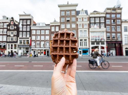Belgian waffle in Amsterdam