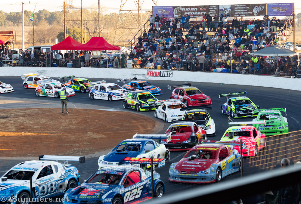 Cars racing