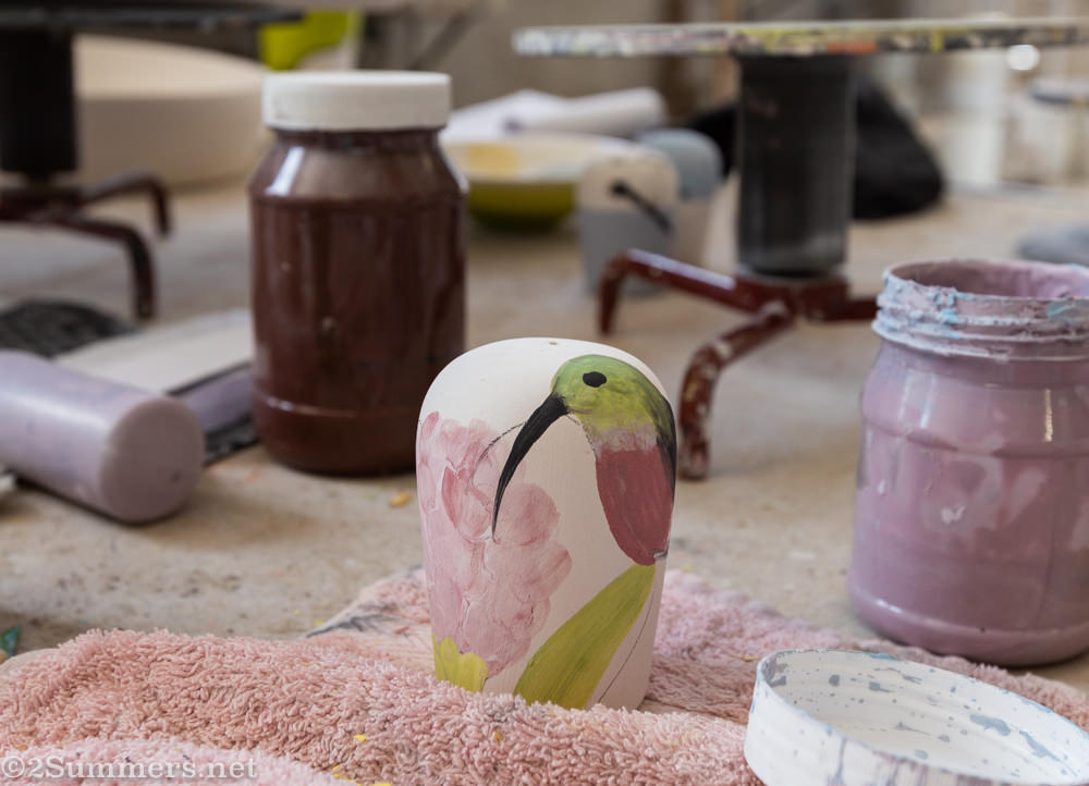 Bird on salt shaker