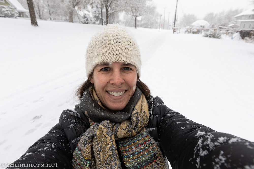 Heather in snow