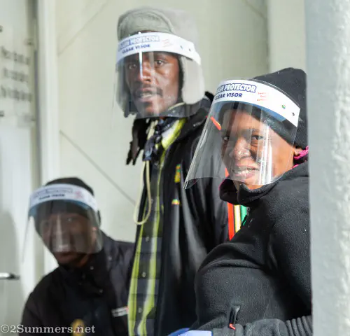 Volunteers at the Melville food distribution