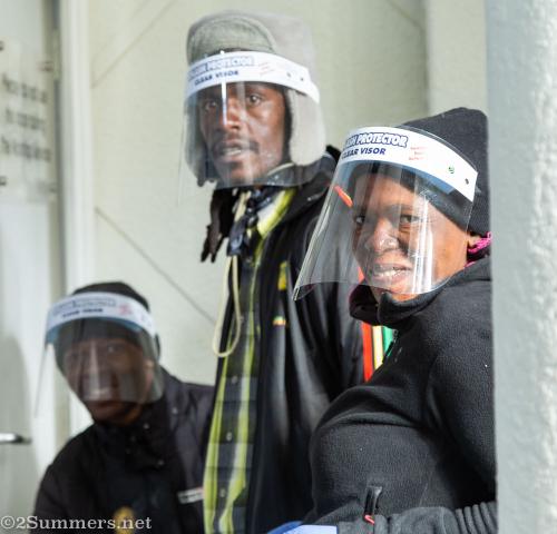 Volunteers at the Melville food distribution