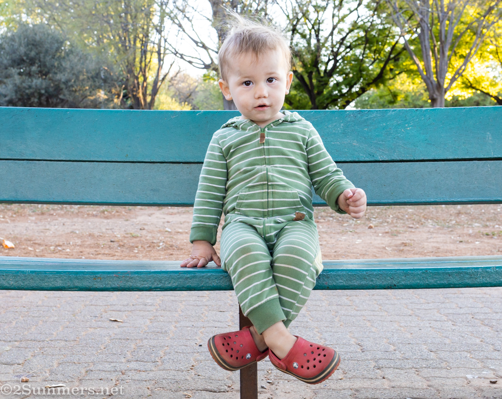 Luca on bench
