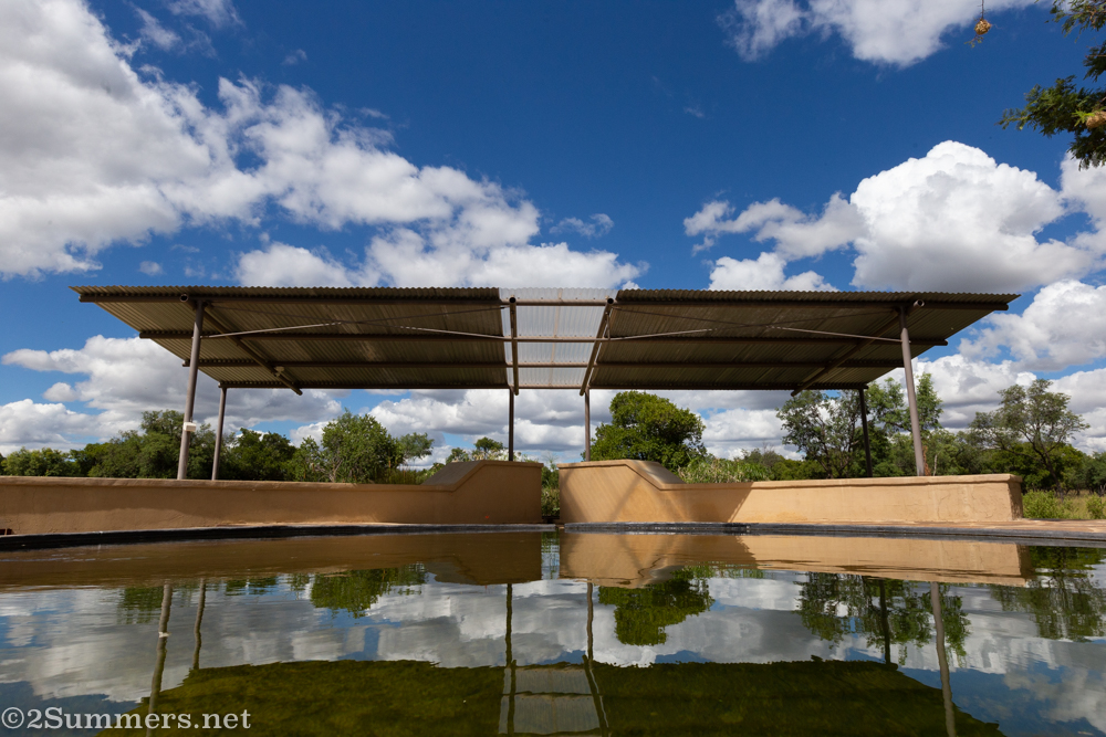 Roof over pool