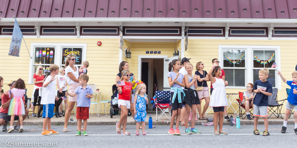 Kids watching the parade