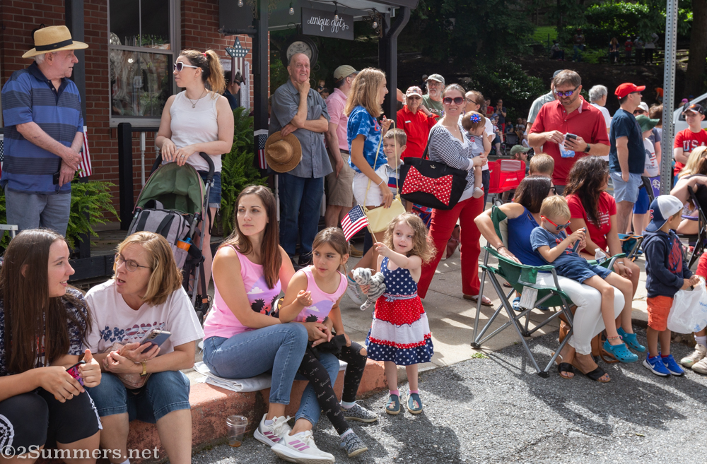 Spectators at the 4th of July parade in Sykesville
