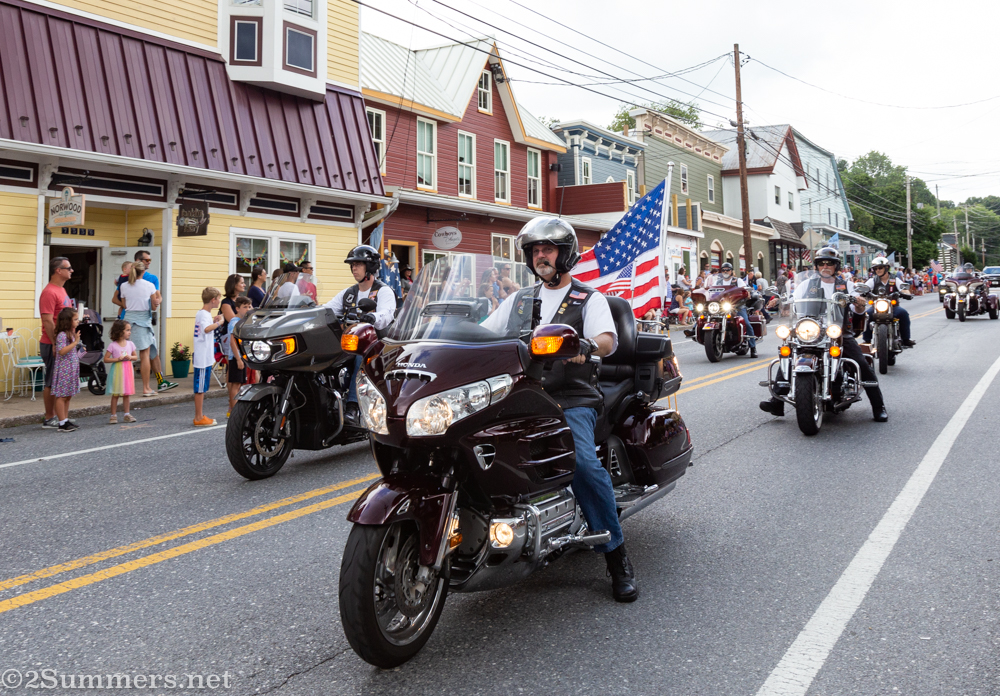 Motorcycles in the parade