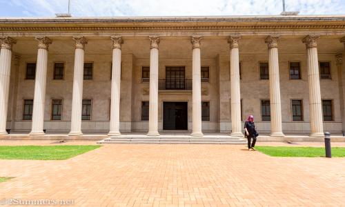 Outside of the Freemason's Hall in Parktown