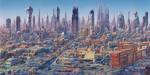 AI image of futuristic Joburg skyline for post about Chat GPT